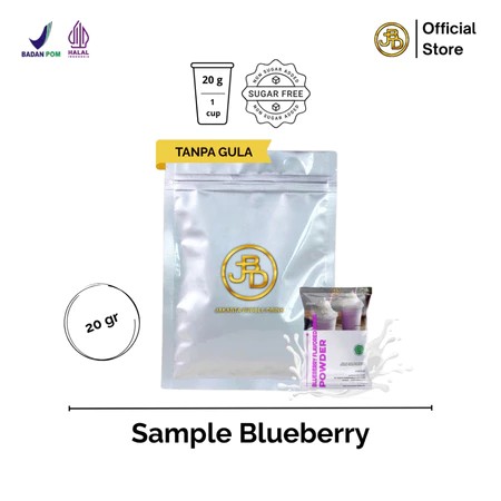 

Sample Bubuk Minuman Premium Rasa Rasa Blueberry Halal 20gr Siap Seduh | JBD