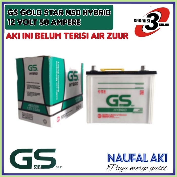 Aki Mobil Kijang Diesel /Grand/Isuzu Elp/Hino Gs N50 Hybrid 50 Ah