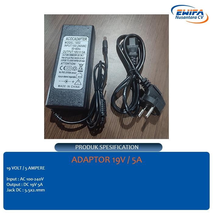 ADAPTOR 19 VOLT / 5 AMPERE