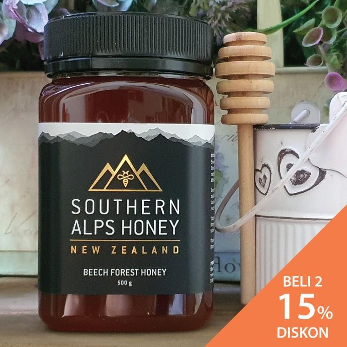 

SOUTHERN ALPS RAW BEECH FOREST HONEY, 500gr, MADU HUTAN NEW ZEALAND