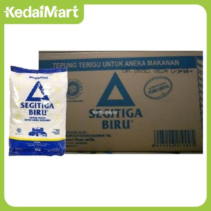 

Caraka.store1 Tepung Terigu Segitiga Biru 1 Kg Dus