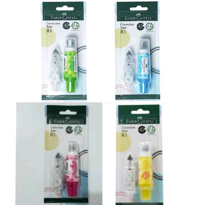 

faber castell r1 correction tape pita koreksi label tarik tipex kertas rol kode 230