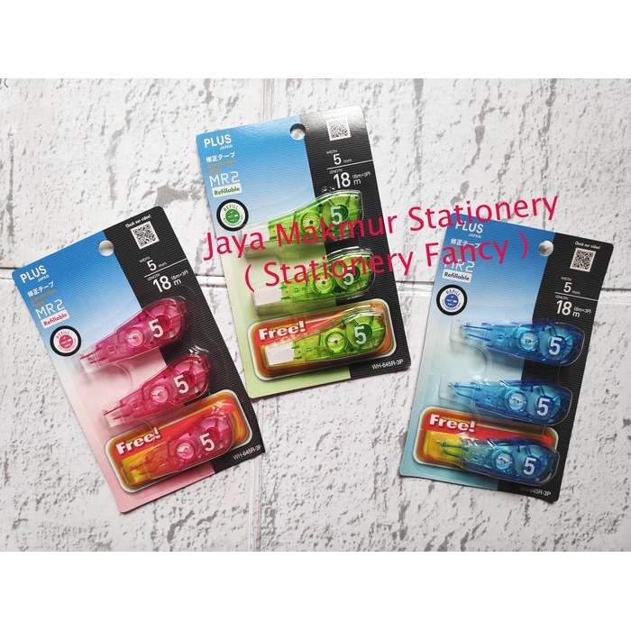 

refill correction tape plus whiper mini roller wh-645r-3p (3 pcs) kode 1430