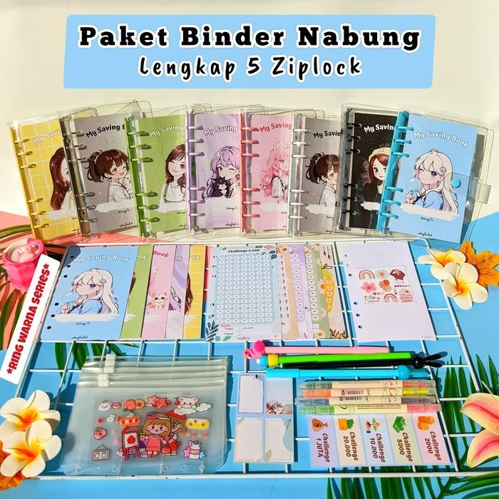 

PAKET BINDER A6 SINKING FUND / RING WARNA KODE 1046
