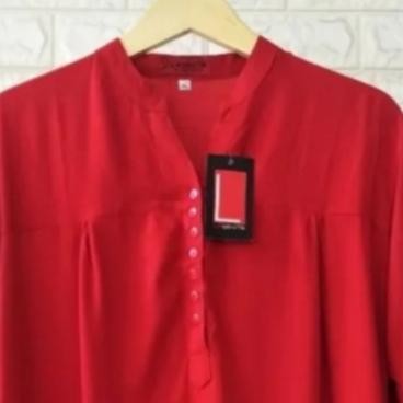 Tunik Polos Rayon Jumbo Hitam