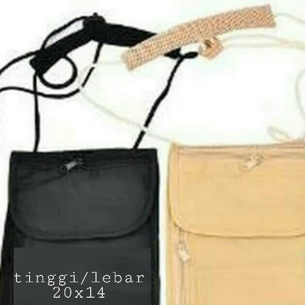Kaisar.store5 hidden security money document pouch tas gantung leher limited