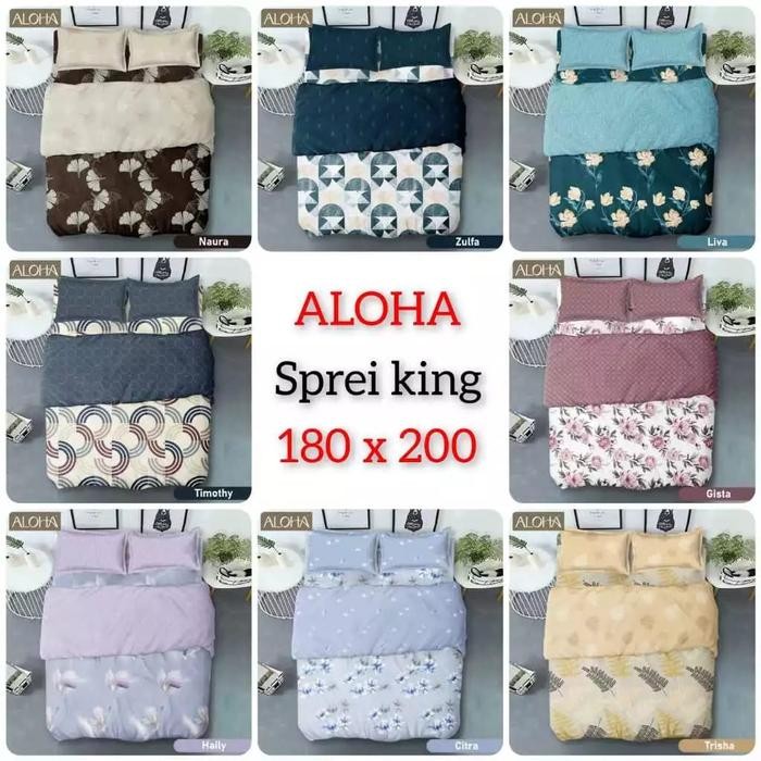 Internal Aloha - Sprei King 180X200 Motif Terlaris Pilihan