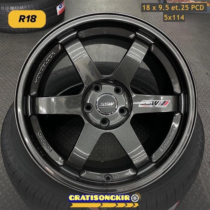 velg mobil TE37 SSW THAILAND ring 18 lebar 9,5 velg r18 Innova Reborn