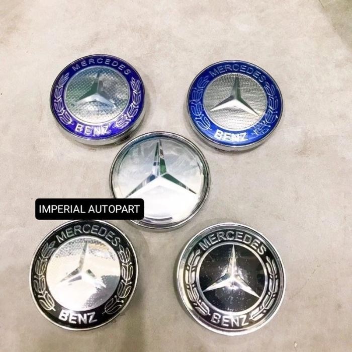 Dop Velg Roda Emblem Mercedes Benz Mercy 60mm 6cm Original