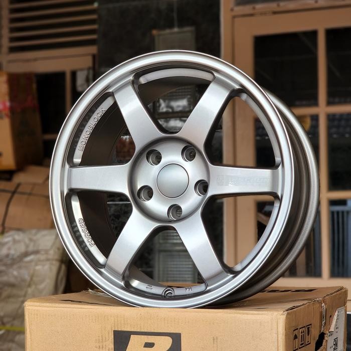 Velg Mobil Raysclub TE37 R17 Lebar 8 ET 40 Flow Forming Gunmetal