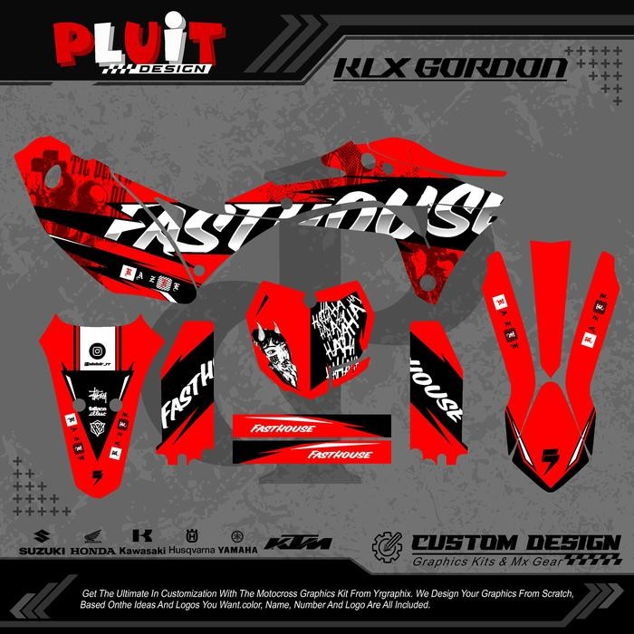 Decal Klx Gordon Merah Keren