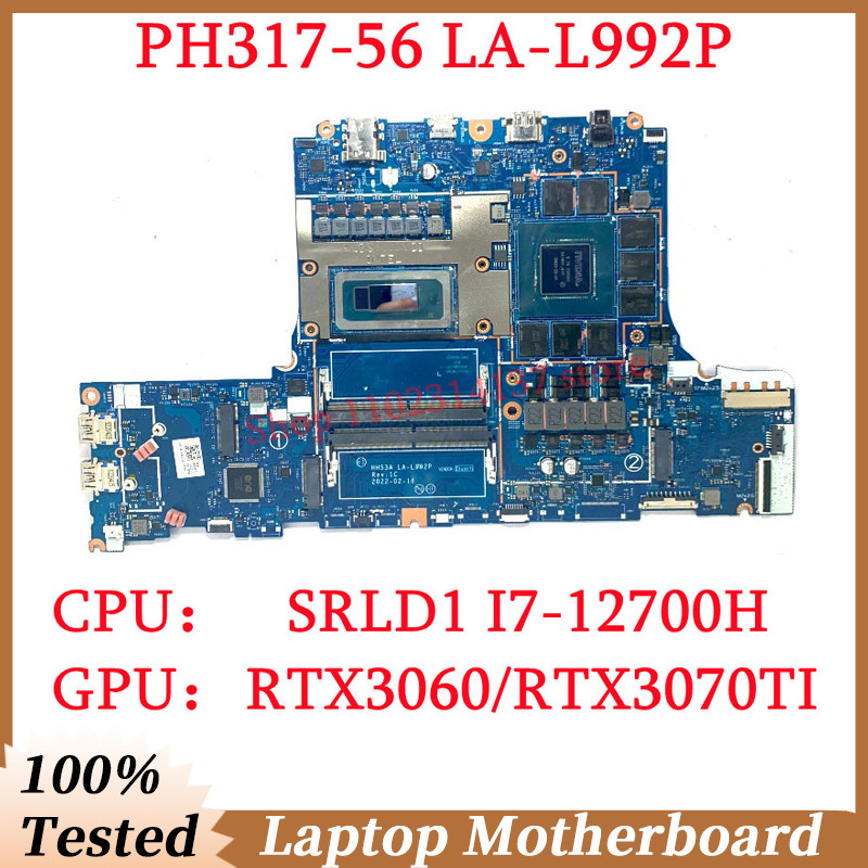 For Acer PH317-56 HH53A LA-L992P With SRLD1 I7-12700H CPU Mainboard RTX3060/RTX3070TI Laptop Motherb