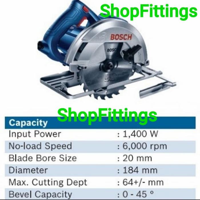 BOSCH GKS 140 Circular Saw 7" Mesin Circle Potong Kayu Gergaji Sirkel