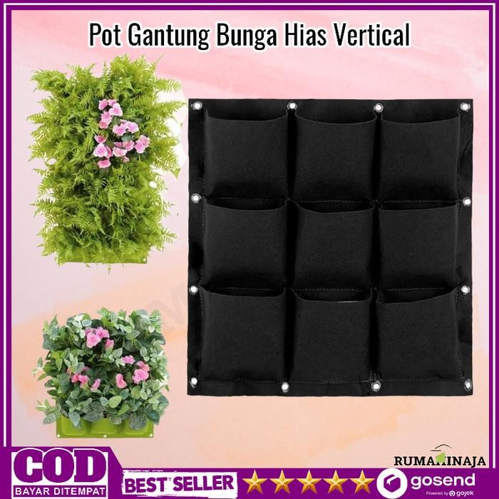 Pot Tempel Dinding Vertical Vertikal Garden Bunga Gantung Tanaman Argo