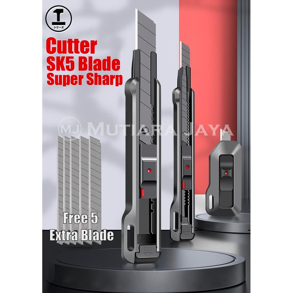 

MG Cutter Pisau Pemotong Kertas Kulit SK5 Tajam Auto-lock Multifungsi