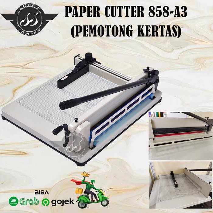 

Paper Cutter A3 Bisa Untuk 1 Rim /Mesin Pemotong Kertas 858 A3