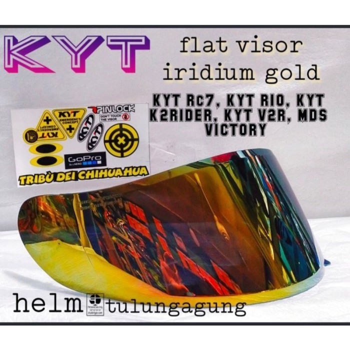 (Expert) paket flat visor KYT Rc7 iridium gold / red gold KYT k2r/ kyt r10