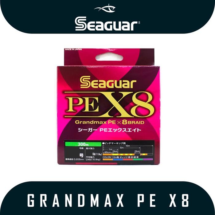 Senar Pancing Pe Seaguar Grandmax Pe X8 300M