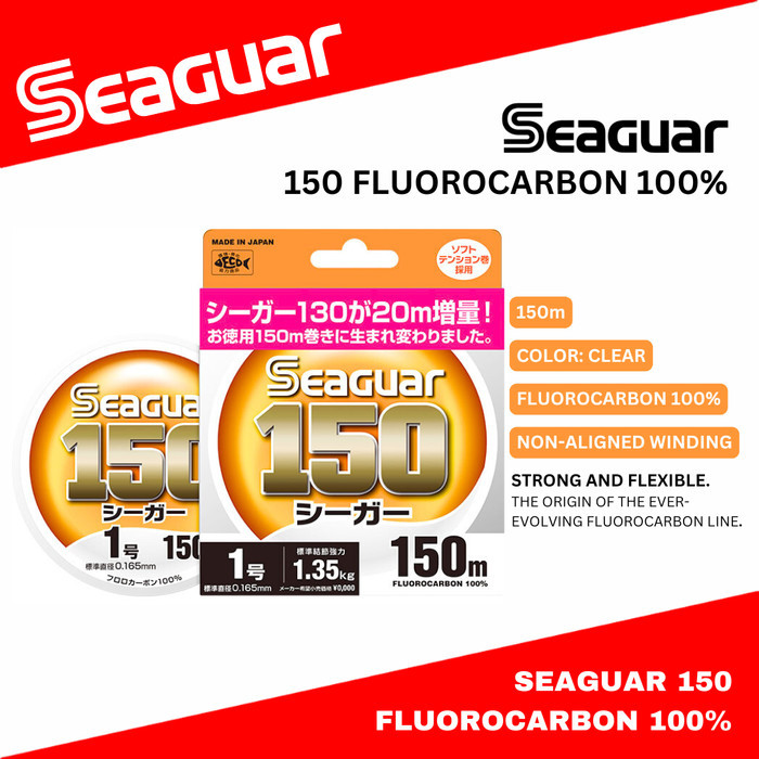 Seaguar 150 Fluorocarbon Leader Line 150M