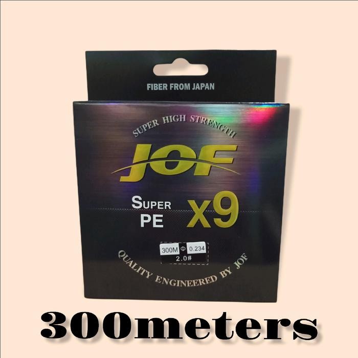 Jof Senar Tali Pancing Pe Jof X9 300Meter Kuat Abu-Abu