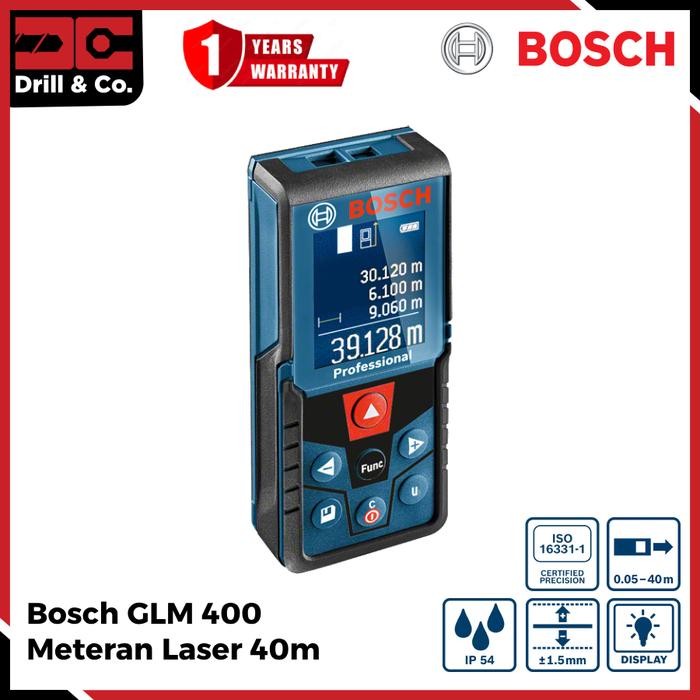 

Cuci Gudang Bosch Glm 400 Laser Distance Meter / Pengukur Jarak Laser 40 Meter