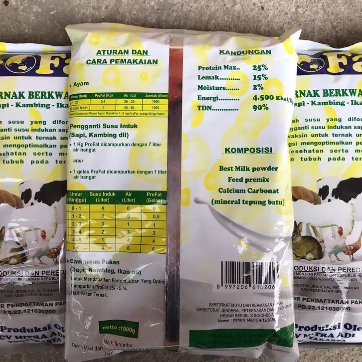 PROFAT Susu Ternak Berkualitas 1 Kg paket susu profat plus dot SUSU PROFAT SUSU TERNAK & UNGGAS SAPI