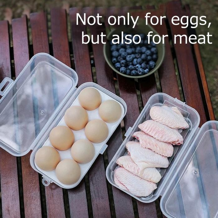 (Expert) Kotak Telur Travel Egg Box/ Tempat Penyimpanan Telor Makanan Camping Box Telur Telor