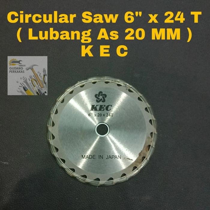 PREMIUM Circular Saw Blade 6" x 24T - Mata Tip Gergaji Mesin TCT 6x24T