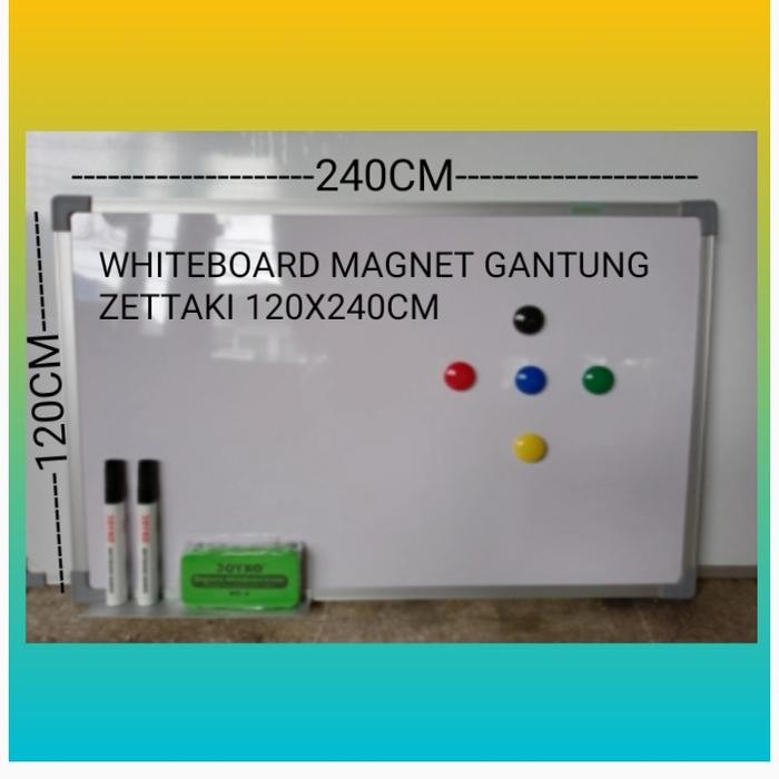 

[Deli Atk] Papan Tulis Magnet Whiteboard Gantung Zettaki 120X240Cm