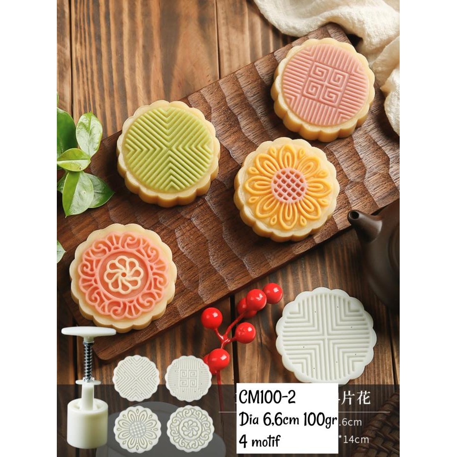 

Cetakan Kue Bulan Mooncake Press Mold Flower Garis Moon Cake 100Gr Gratis Ongkir