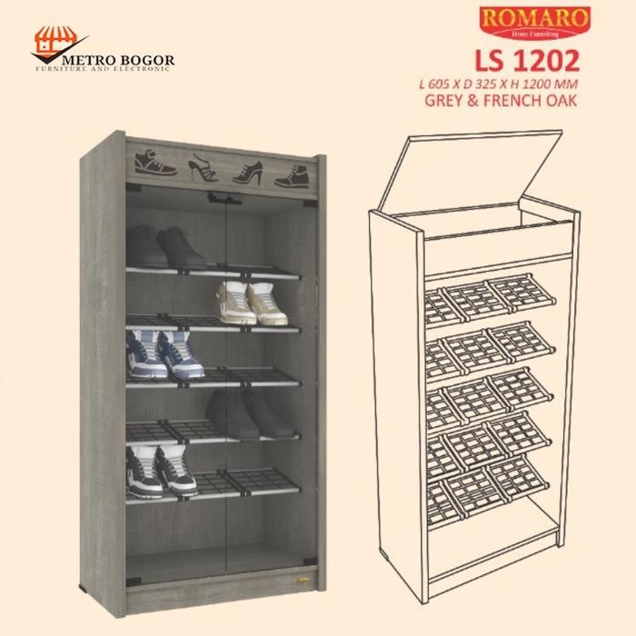 Rak Sepatu / Shoe Rack / Tempat Sepatu ROMARO LS 1202