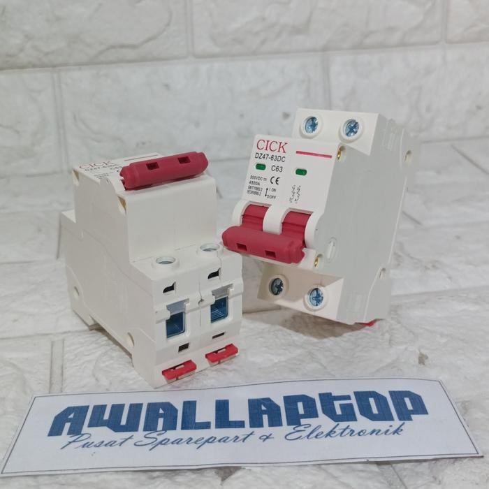 Mcb Dc 63A Mcb Pv 500V 63 Amper Mcb 2P 2Pole Mcb Panel Surya