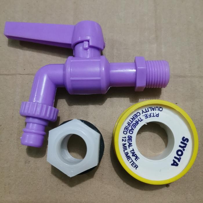 KERAN / KRAN UNTUK PASANG DI EMBER CUCI TANGAN, BONUS SEALTAPE