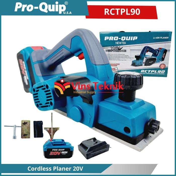 Cordless Planer Mesin Serut Kayu Baterai RCTPL 90 ProQuip RCTPL90