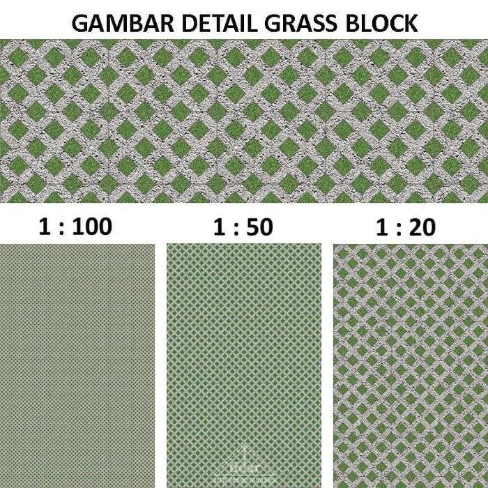 

Kertas Tekstur / Motif Paving Grass Block / Rumput Skala / Miniblock
