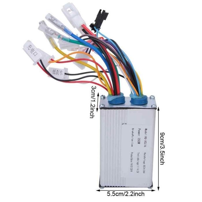 Kontroller Sepeda Listrik Brushless 24V/36V 350W Bldc Controller