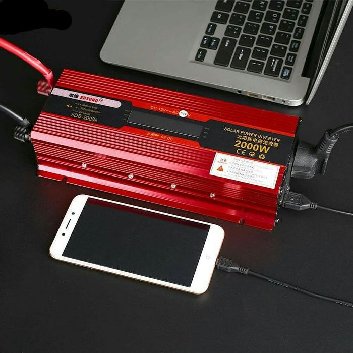Inverter 2000W 12V To 220V Xuyuan Lcd Display