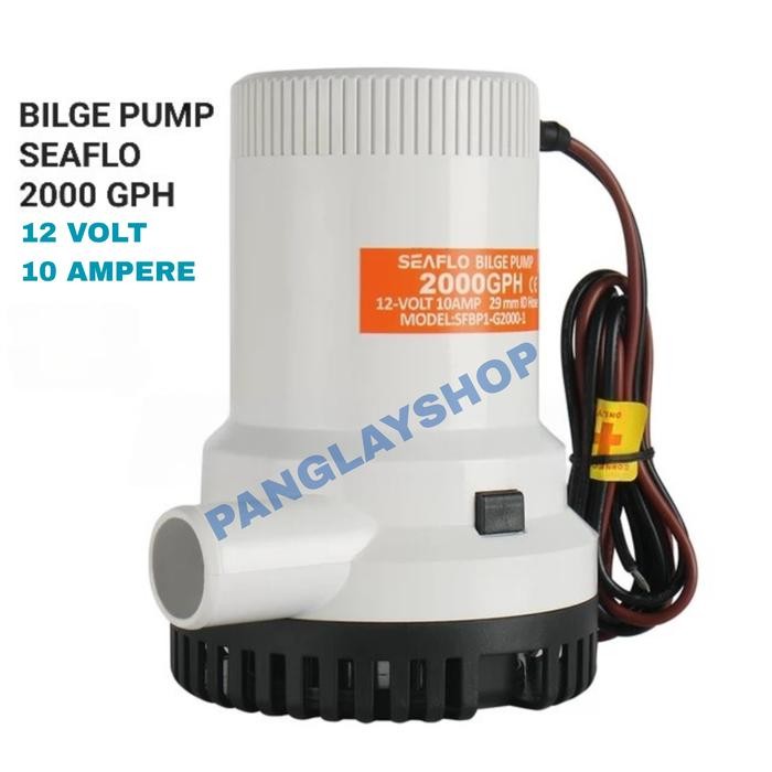 Bilge Pump Seaflo 2000 Gph 12V (Pompa Celup Kapal 2000Gph)