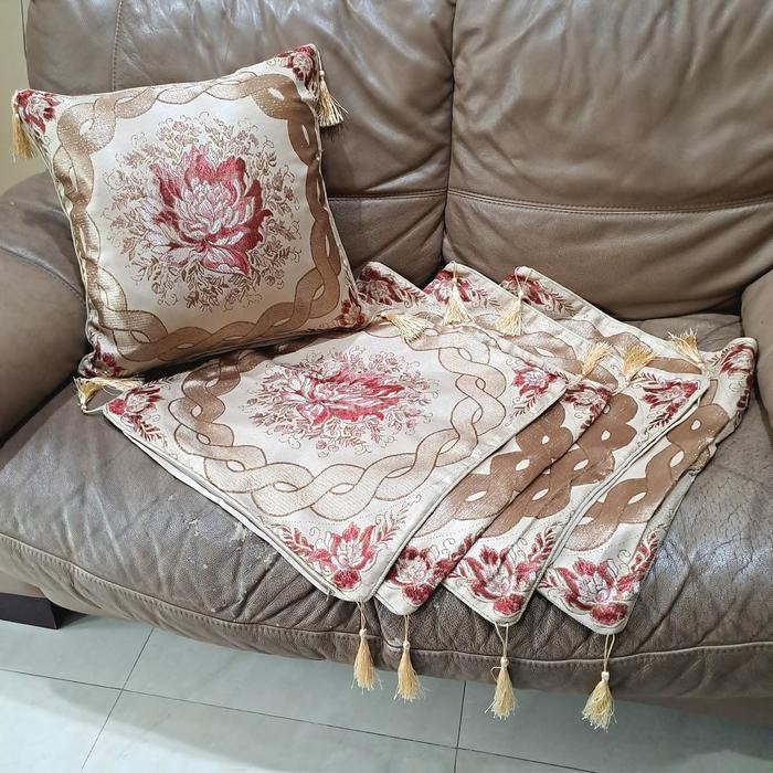 Sarung Bantal Kursi Sofa Mewah Victorian 45x45 50x50 cm