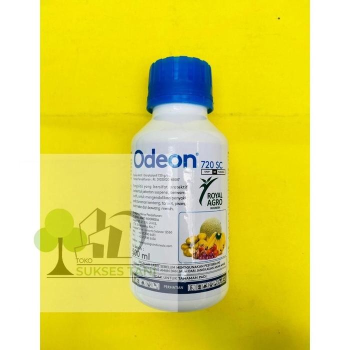 Fungisida ODEON bahan aktif klorotalonil 720 SC bentuk cair. isi 500 ml dari Royal Agro Kode 1289
