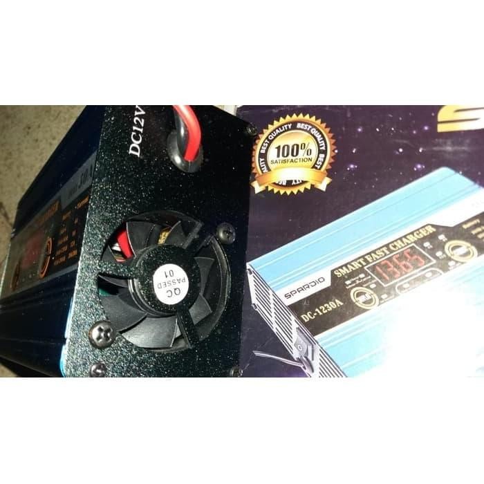 CHARGER ACCU CAS AKI MOBIL SPARDIO DC 1230A 12V 30 A 30AMPER OTOMATIS
