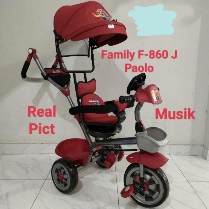 Sepeda Anak Roda Tiga 3 Family F 860 J New Musik Bangku Bisa Di Puter