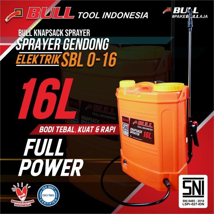 Bull knapsack sprayer elektrik sprayer gendong 16L SBLO-16