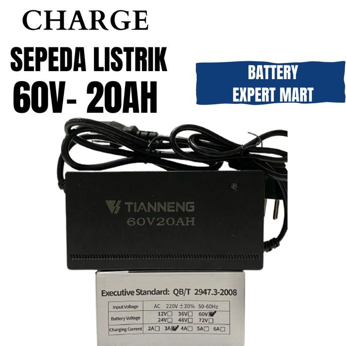 Charger TIANNENG Aki Baterai Sepeda Listrik 60V 20AH
