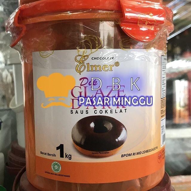 

New ELMER GLAZE DARK 1kg packing pabrik murah dip glaze coklat