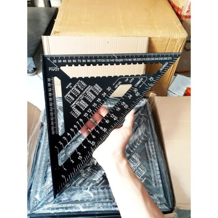 [Expert] PREMIUM BLACK rafter square 12 inch speed square 12" cutting Laser CNC