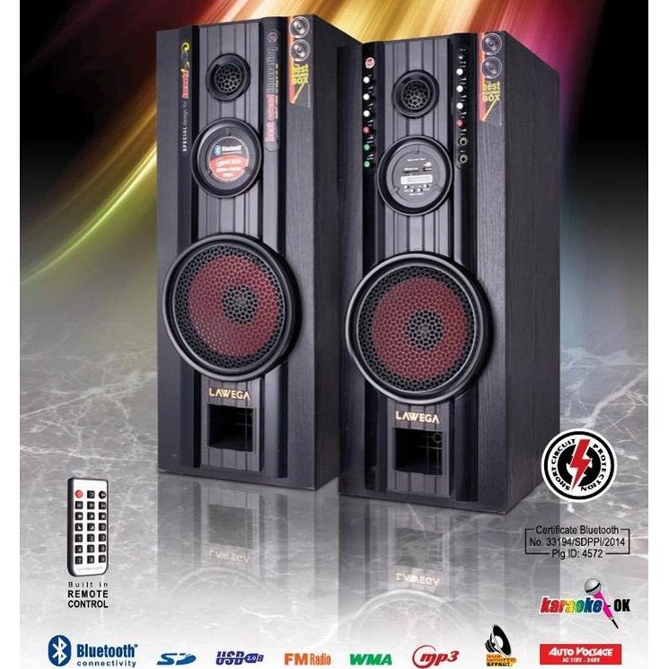 Lawega La-708 Speaker Active - Fm Radio - Bluetooth - Usb