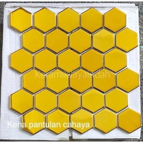 Expert KERAMIK MOZAIK MOZAIC MOSAIK MOSAIC HEXAGONAL GOLD EMAS KITCHEN PANTRY