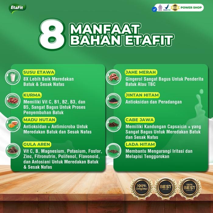 

Etafit - 4 Box - Solusi Masalah Batuk Asma & Pernafasan - Susu Kambing Etawa Bubuk Asli 100% Murni