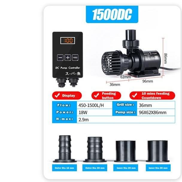 Japanese Barracuda Marine DC Frequency Pump ultra silence pompa air dc